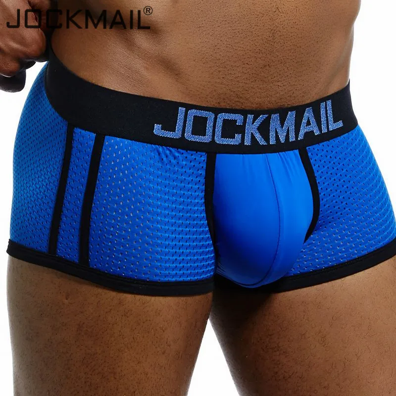 Трусы боксеры JOCKMAIL мужские сетчатые Брендовое нижнее белье дышащие пикантные