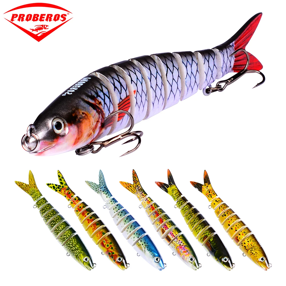 6 шт./лот 8 секций рыболовные приманки 0 75 унц. 19 г/13 28 см 5 23 &quotSwimbait # крюк снасти