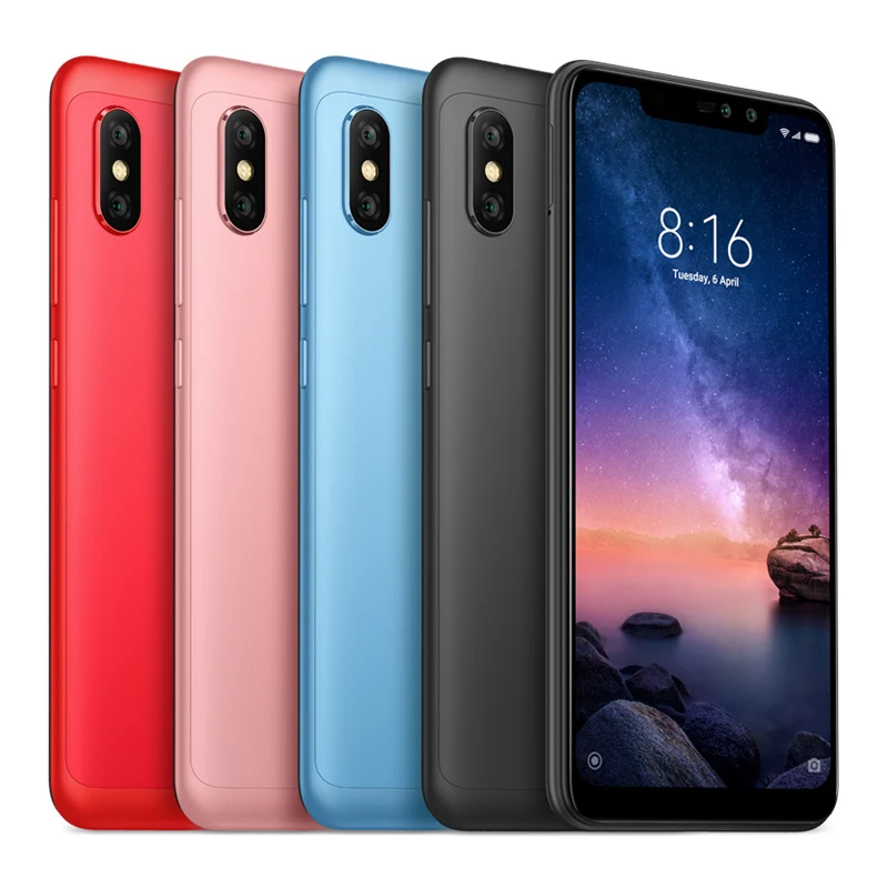 Глобальная версия Xiaomi Redmi Note 6 Pro 4 Гб 64 Snapdragon 636 Octa Core 4000 мАч 26 &quot19:9 полный экран 12 Мп