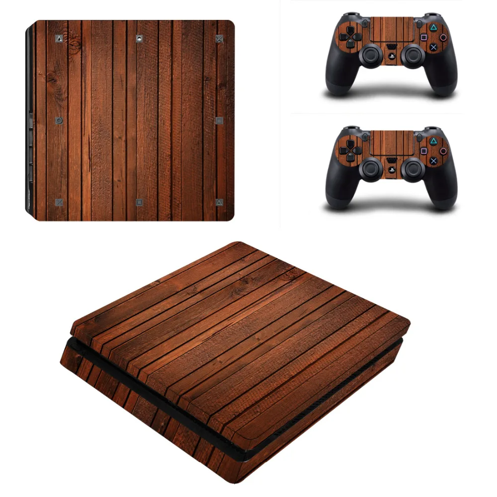 Деревянная Виниловая наклейка для PS4 Slim Skin Sony Play Station 4 Console и 2 контроллера|decal