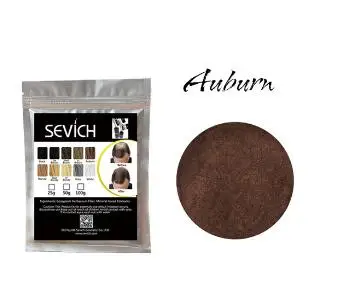 auburn hair fiber Refill волосы волокна 25 г средство против выпадения волос Уход мгновенный утолщение волос порошок наращивание волос парик для наращивания Салон красоты макияж - Цвет: auburn hair fiber