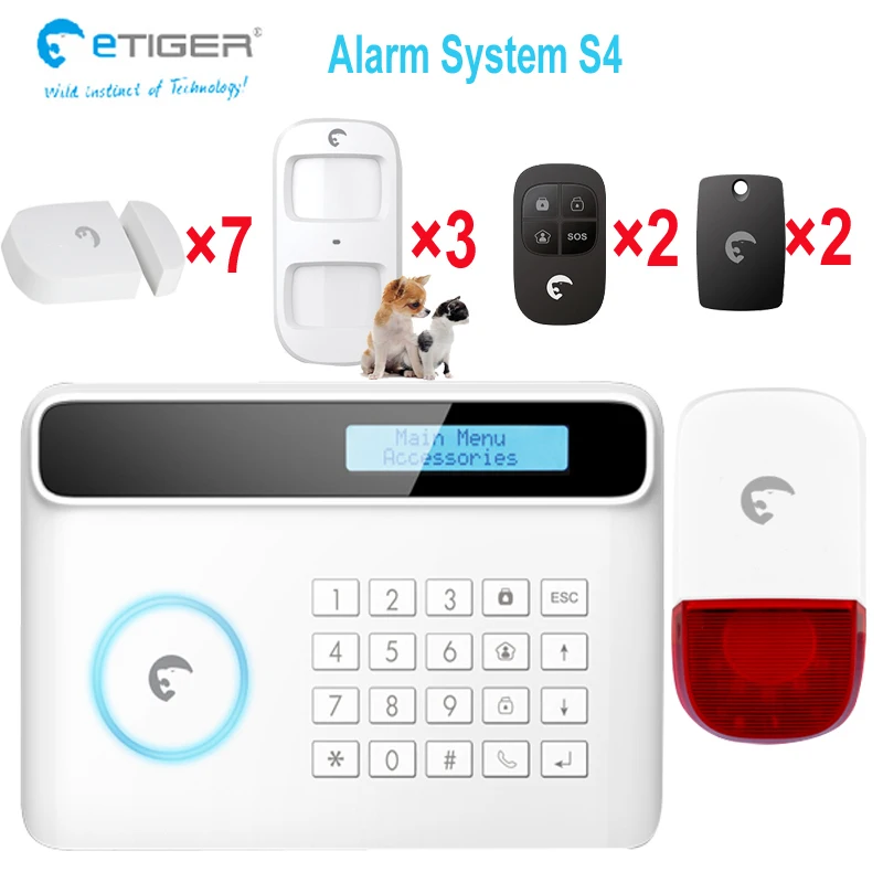 Недорогая Противоугонная SMS сигнализация gsm охранная с ЖК экраном языковое меню