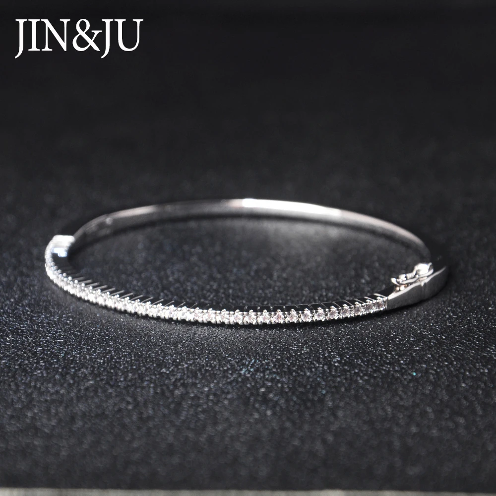 JIN& JU женские ювелирные изделия модный стиль C красочный браслет хорошие подарки ювелирные изделия с золотым покрытием розовый золотистый браслет