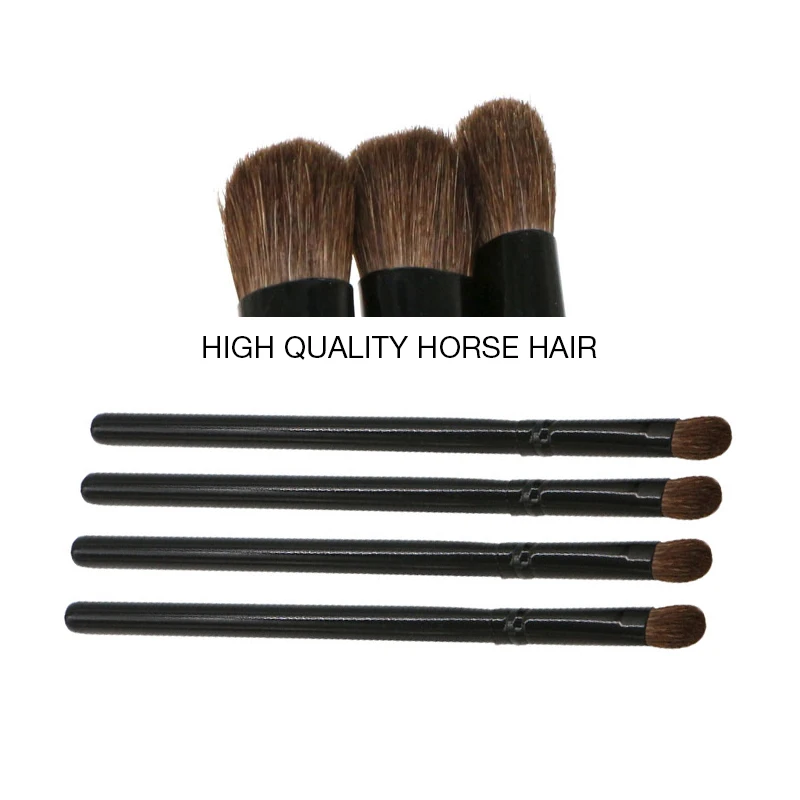 1 шт. тени для век кисть из конского волоса черная деревянная ручка макияж глаз
