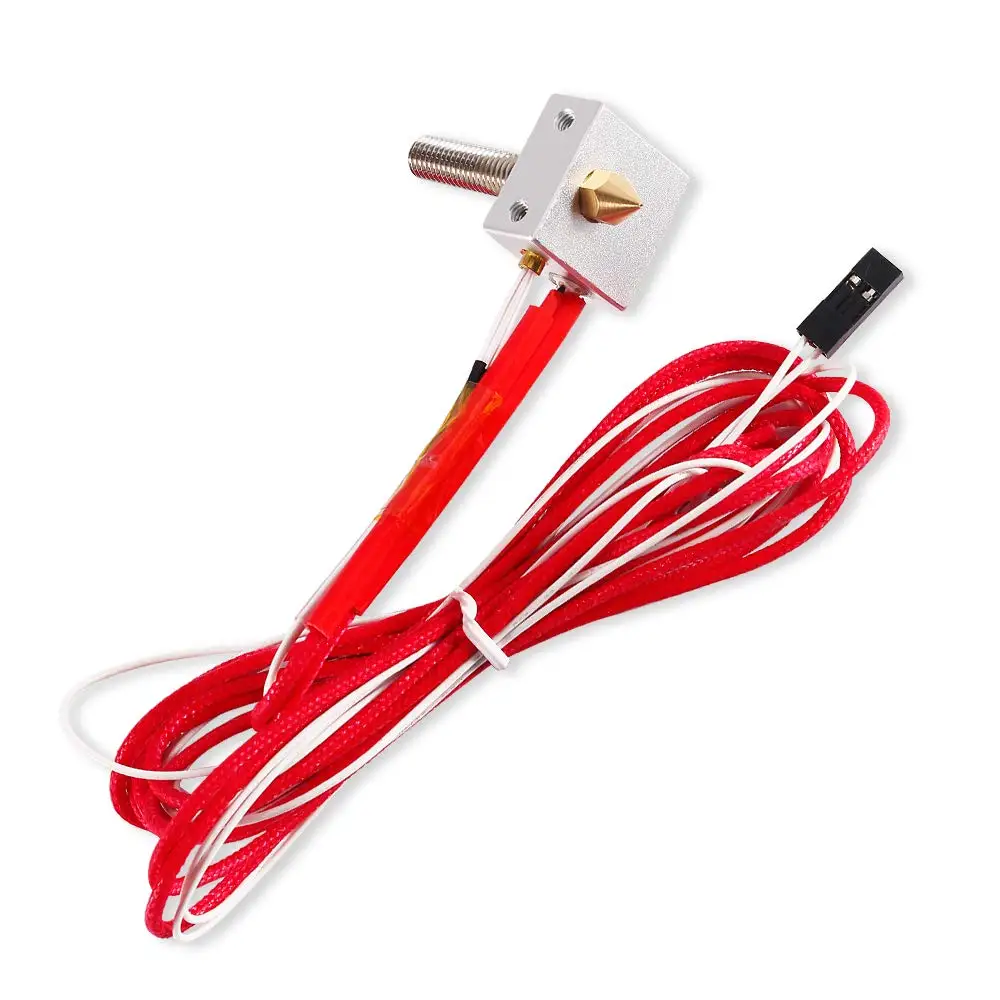 DIY Hotend комплект сопла MK8 горло экструдера нагреватель 1,75 мм/0,4 мм Экструдер нагреватель Блок для Raprep i3 Anet A2 A8 части 3d принтера