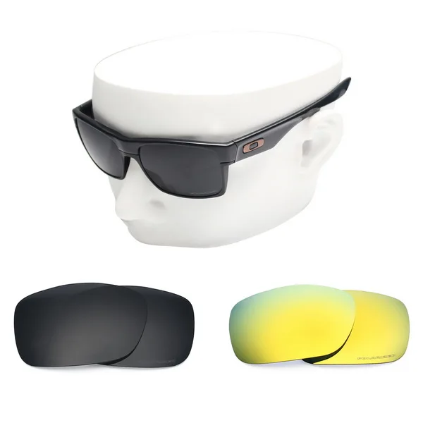 OOWLIT Анти-Царапины Сменные линзы для-солнцезащитные очки Oakley TwoFace OO9189 травления поляризованных солнцезащитных очков - Цвет линз: Black and Gold