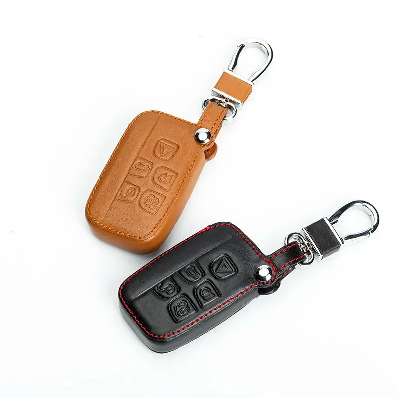 

2016 car-cover Top layer leather high-end bag car keys for Land Rover range sports Land Rover Evoque Freelander car ,5 buttons
