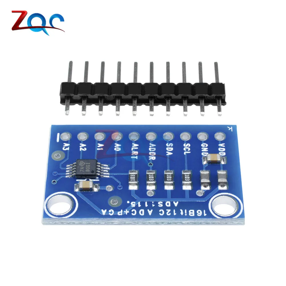 Модуль ADC 16 бит I2C ADS1115 ультра-компактный 16-точный 4-канальный с усилителем Pro Gain для