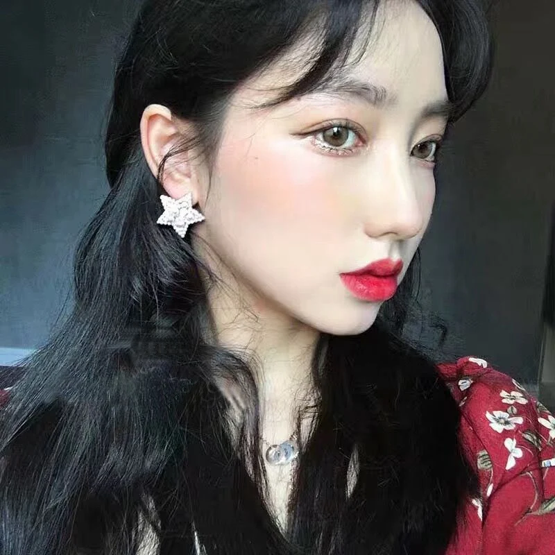 MENGJIQIAO 2019 новый корейский элегантный полный серьги гвоздики из искусственного