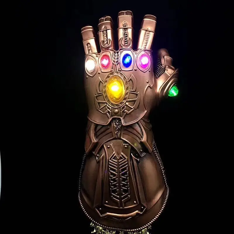 1:1 Мстители Infinity War Gauntlet светодиодный светильник перчатки Таноса косплей