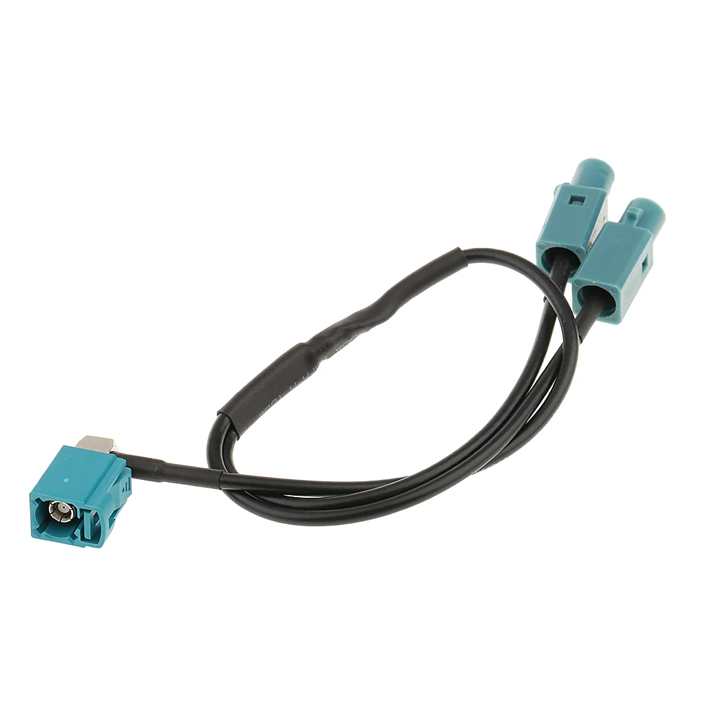 Двухштыревой кабель переходник Fakra Y Splitter to Female антенный для VW AUDI Dual Male