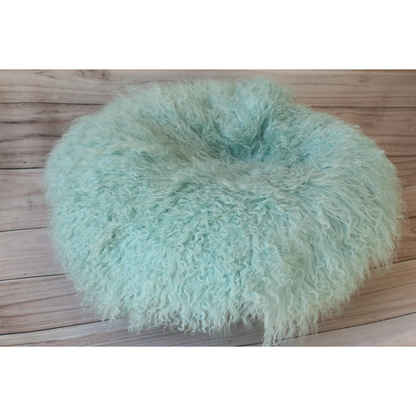 Круглая сиреневая кудрявая валяная ткань слойное одеяло покрывало из флокати