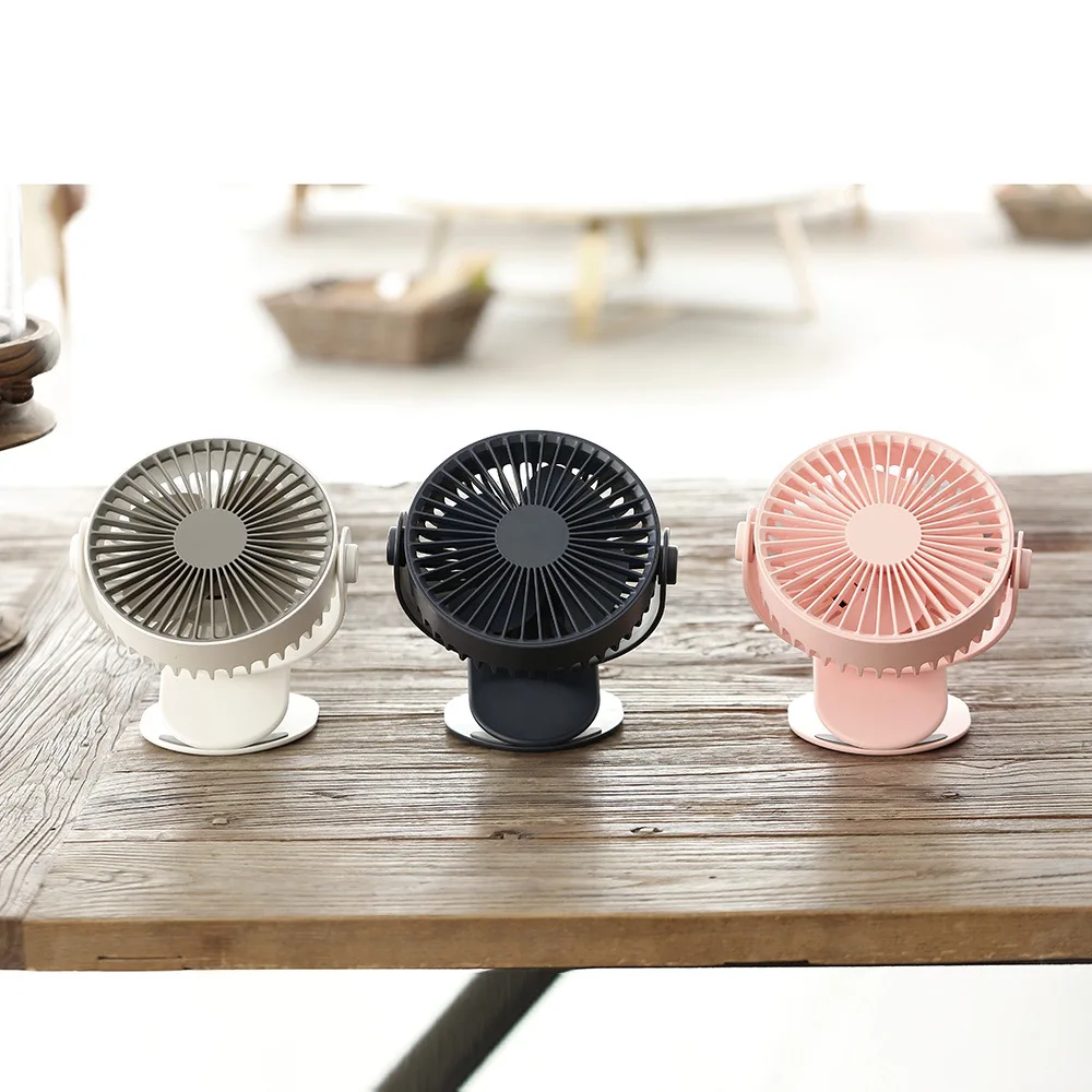 Мини USB портативный вентилятор перезаряжаемый аккумулятор Настольный вентилятор 360 Вращение немой маленький клипса вентилятор 3 передач скорость прогулочная коляска вентилятор персональный