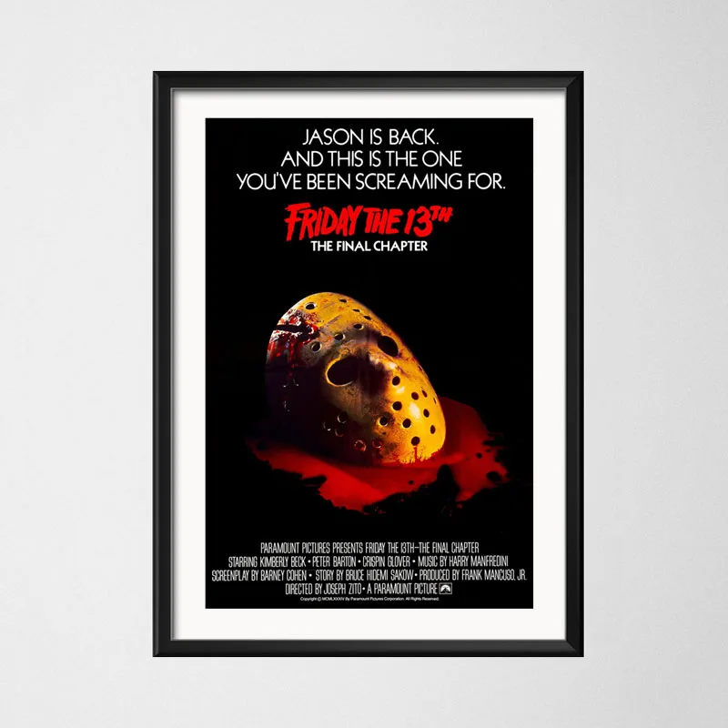 1 P733 пятница 13th Jason Voorhees классический фильм ужасов картина шелк Холст плакат настенный домашний декор - Цвет: 1