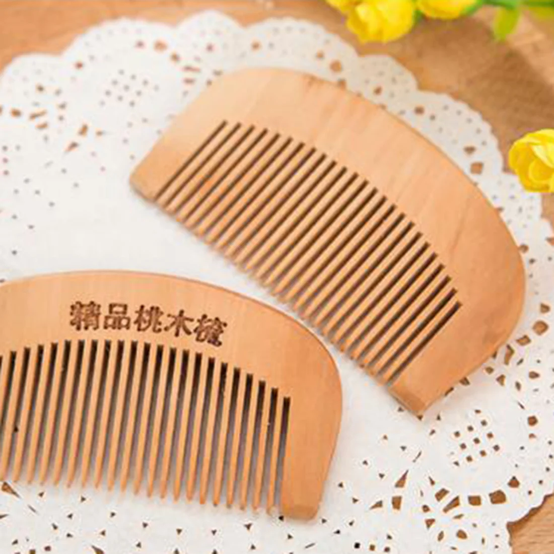 2017 Горячая Распродажа натуральное здоровье персик фотовспышка|peach wood comb|wooden combpeach