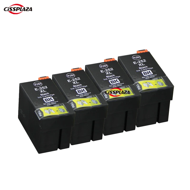 CISSPLAZA 4x T2521 252XL Черный чернильный картридж совместимый для epson WF 7620 7610 3640 3620 7710 7720
