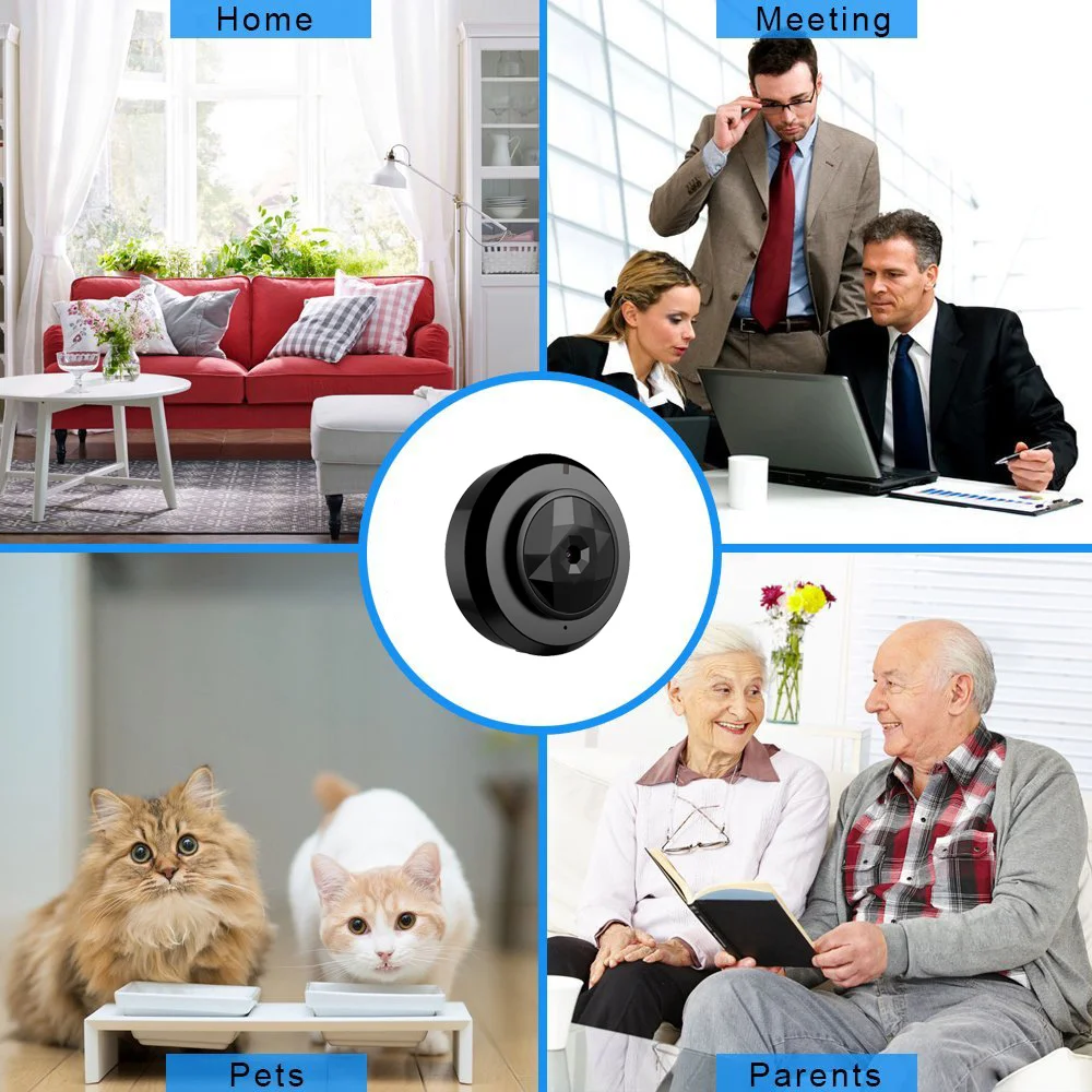 Мини-камера беспроводная с функцией ночного видения wi-fi 1080p | Электроника