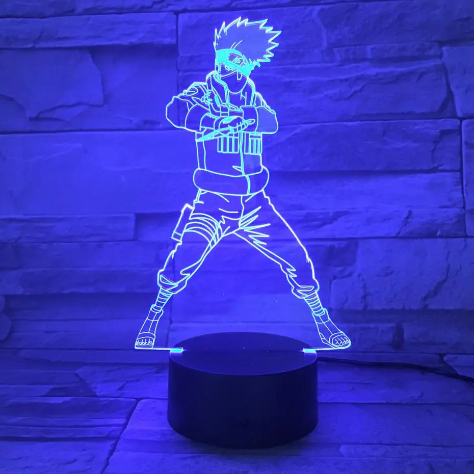 Hokage Наруто фигурка Usb 3d светодиодный ночной Светильник Gaara сенсорный датчик декоративный светильник s для мальчиков Детский подарок kakahi настольная лампа прикроватная