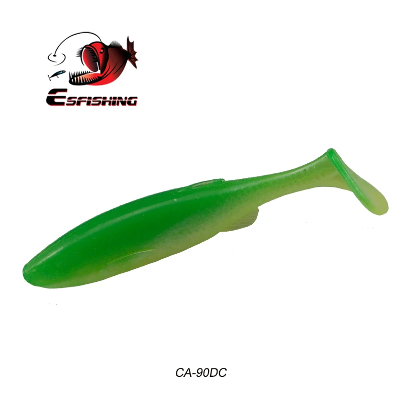 CA90DC ESFISHING новая Мягкая приманка Shad Bleak Paddle Tail 125 мм 20 г 4 шт. искусственная приманка для ловли карпа T Tail Jigging Lure - Цвет: CA90DC