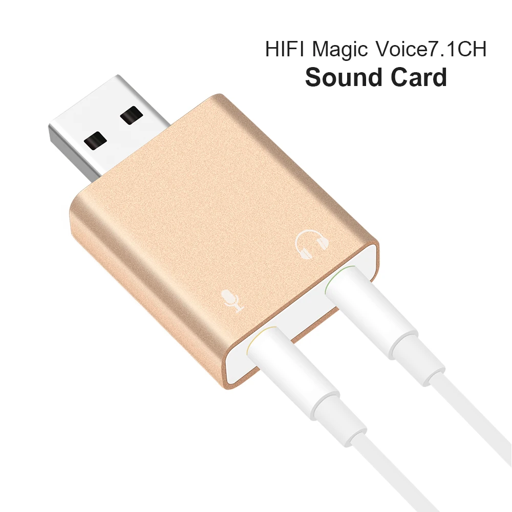 Внешняя звуковая карта USB Mini HIFI Magica Voice Virtual 7 1 CH адаптер алюминиевый сплав корпус