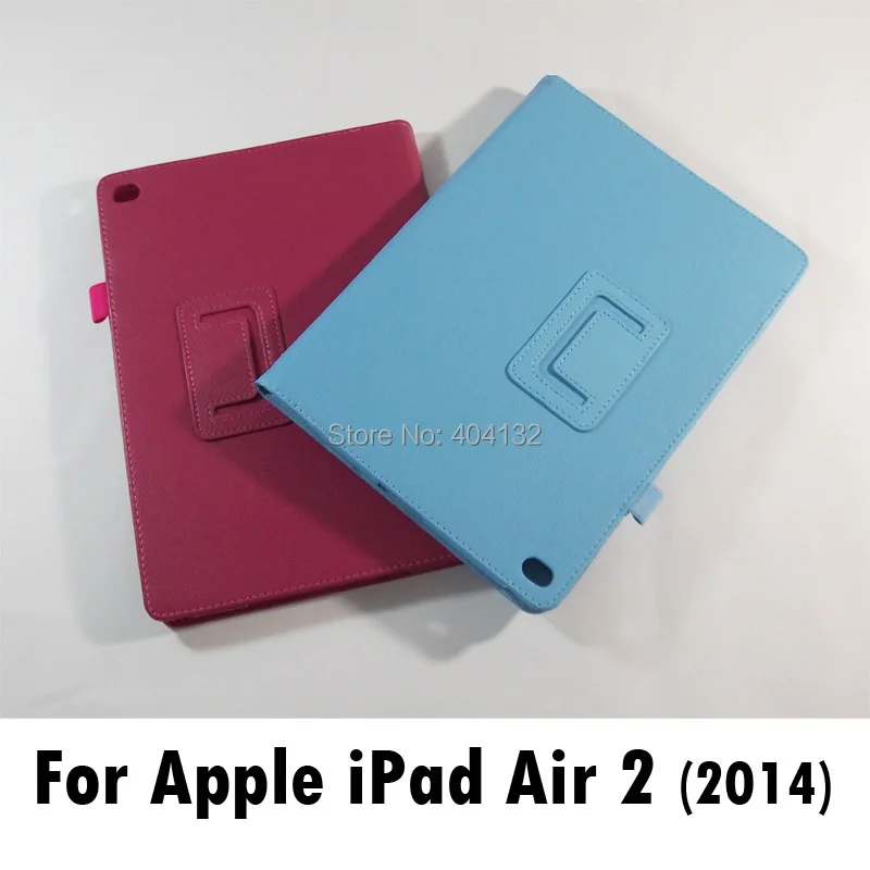 Новинка 2014 чехол подставка из искусственной кожи Litchi для Apple iPad Air 2 чехлы книжки