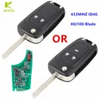 Запасной пульт дистанционного управления KEYECU для автомобильного ключа 433 МГц ID46 HU100 для OpelVauxhall Astra J 2010-2014,Insignia 2009-2014