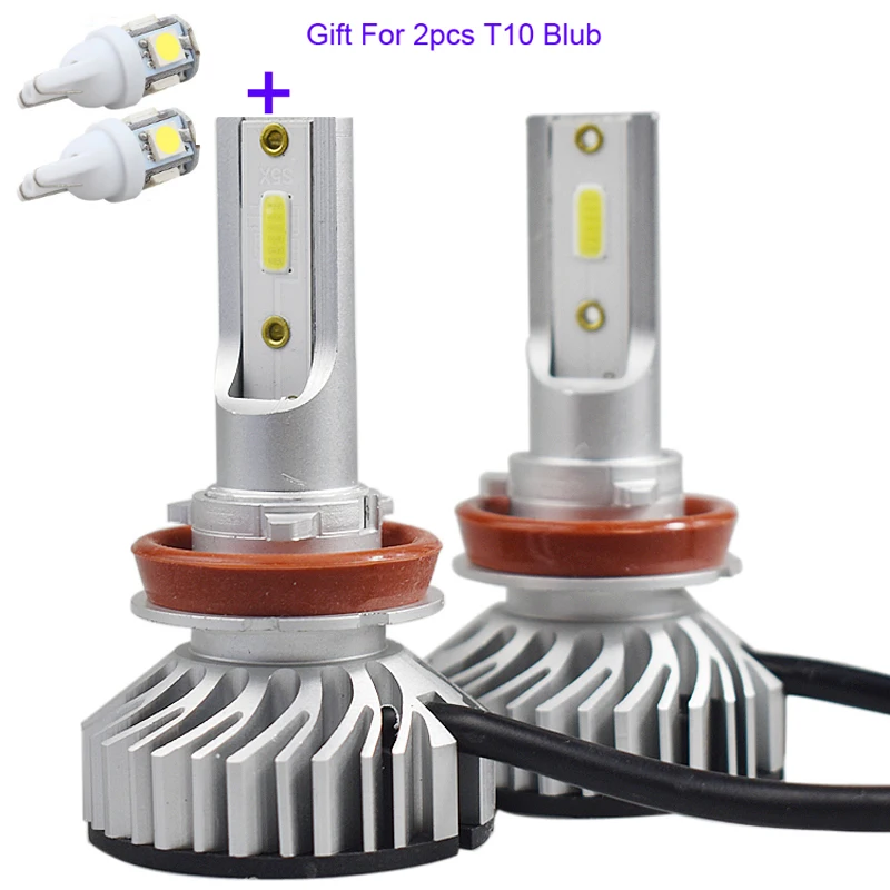 Супер Мини Размер 12V H1 Led H7 H4 H11 H8 автомобильные лампы для передних фар 10000LM Авто 9005