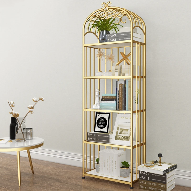 Полка для ванной напольная стойка роскошная матовая золотая стеллаж гостиной