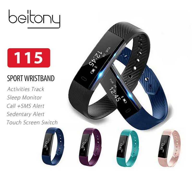Beitony Fitness Watch Pedometer Bracelet Passometer Smart 115 Smartwatch Hembeer Step Counter | Электроника