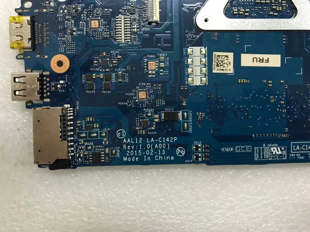 Материнская плата для ноутбука Dell Inspiron 5455 5555 с E1-7010 процессором AAL12 LA-C142P протестирована на