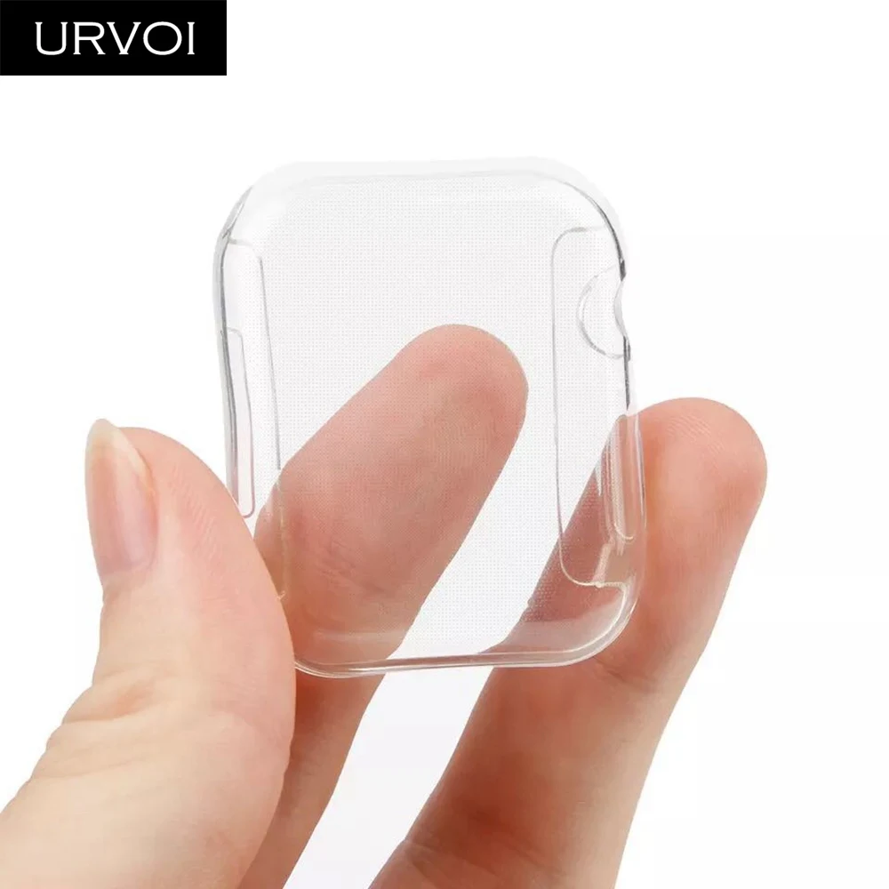 Чехол URVOI из ТПУ с полным покрытием экрана для apple watch series 4 5 чехол iwatch Ультратонкий