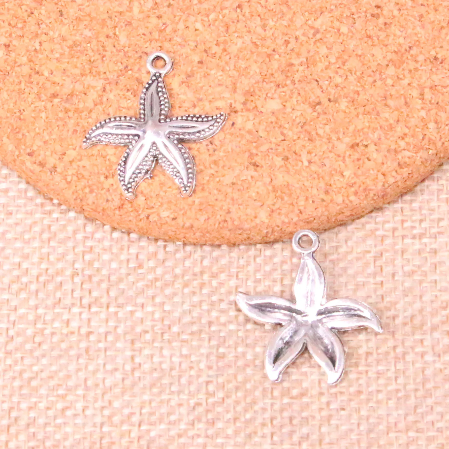 25 шт. подвески в виде морской звезды античные посеребренные Подвески подходящие
