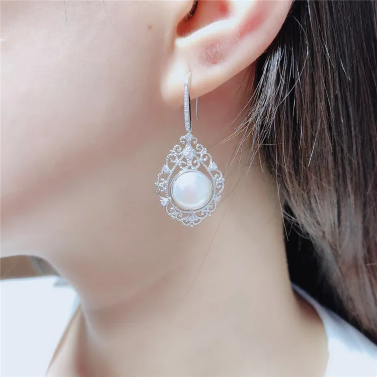 

Vintage Deisgn Freshwater Drop Pearl Earrings Pearl Earrings Fashion Women Gifts Wedding
