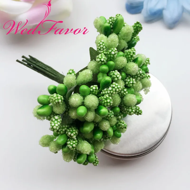 144 шт. Декоративные искусственные Пип ягоды березы фруктовые тычинки для цветов