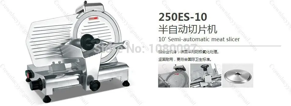 Free shipping 10 inch cold meat ham fish cheese etc slicer for kitchen supermarket Semi-Automatic | Бытовая техника