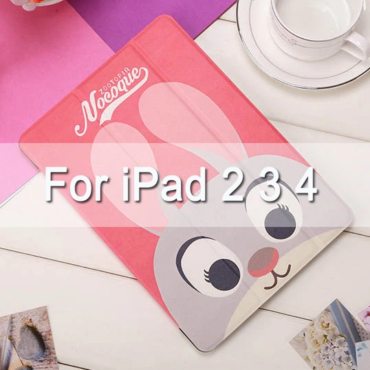 for iPad 234 Чехол-подставка из искусственной кожи с рисунком для ipad Air 2 air1 для ipad 9,7 Smart Funda Tablet складной чехол для ipad 2 3 4 mini 12345 - Цвет: for iPad 234