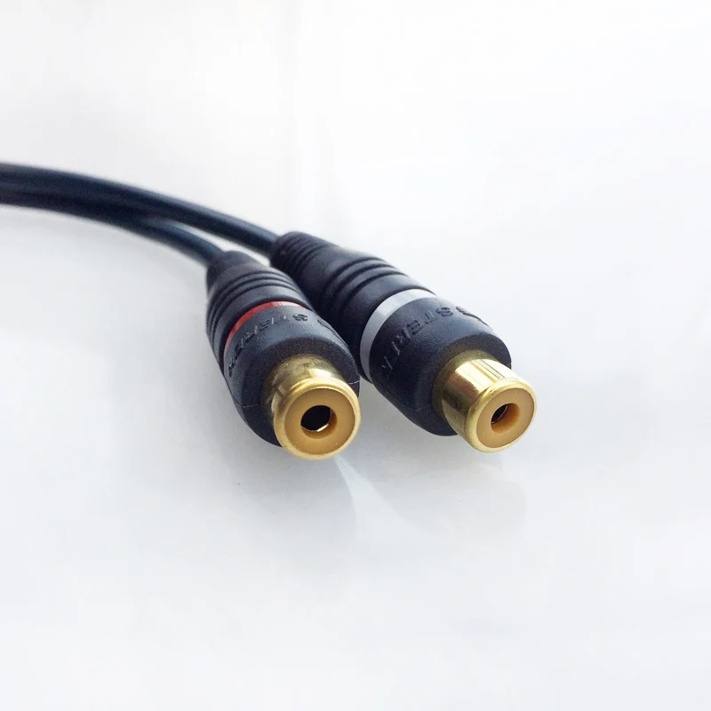Позолоченная Одноминутная двухцветная аудиолиния 1RCA revolution 2RCA Женская AV линия