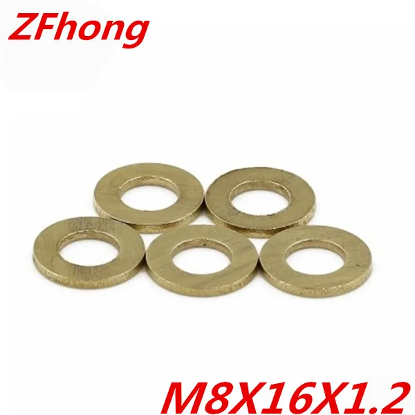 

100PCS M8*16*1.2 M8 Brass Flat Washer Gasket