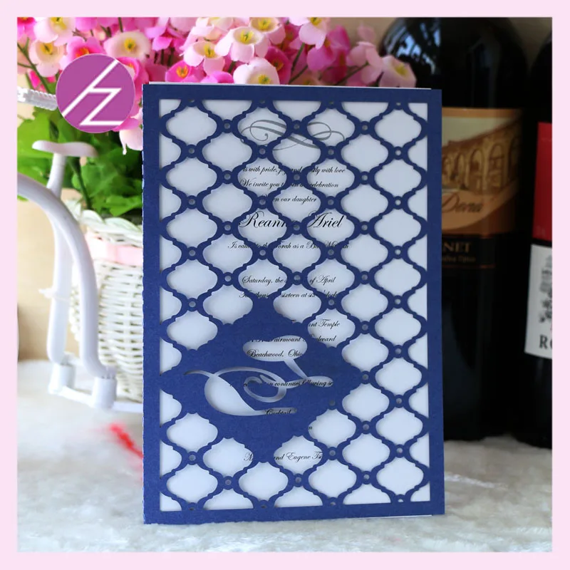 12pcs/lot Luxury Laser cut Paper Printing Wedding Invitations Card chart paper decoration supply Elegant Embossed carton design | Дом и сад