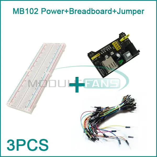Mb102 830 точка Solderless печатной платы макет + 65 шт. перейти проводов кабеля питание