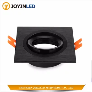Бесплатная доставка 10 шт. чернаясеребристая алюминиевая рама светильники Gu10 Mr16 галогенная лампа Led точечные потолочные светильники