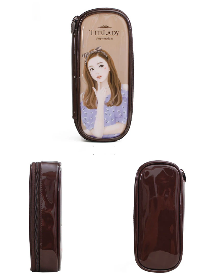 Сумки для макияжа с рисунком из мультфильма, милая сумочка-косметичка для девочек, женская маленькая сумочка с кистью, мини несессер, красивый чехол, профессиональный Органайзер