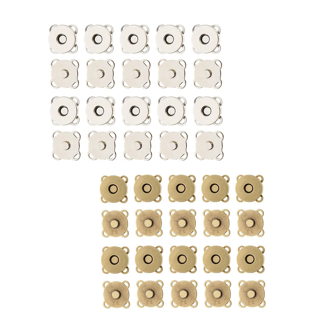 20 комплектов магнитных защелкивающихся застежек пуговицы для кошелька детской