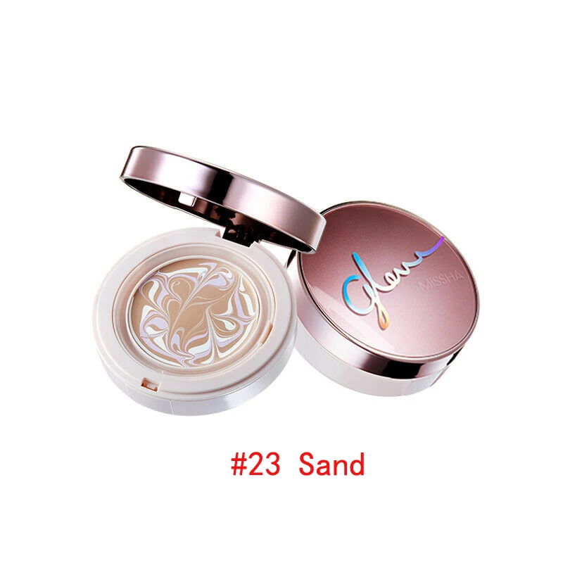 23 Sand MISSHA, светящийся Ампульный Пакт, 12 г, Осветляющий кожу, тональный крем, увлажняющий отбеливающий BB крем, макияж для лица, корейская косметика - Цвет: 23 Sand