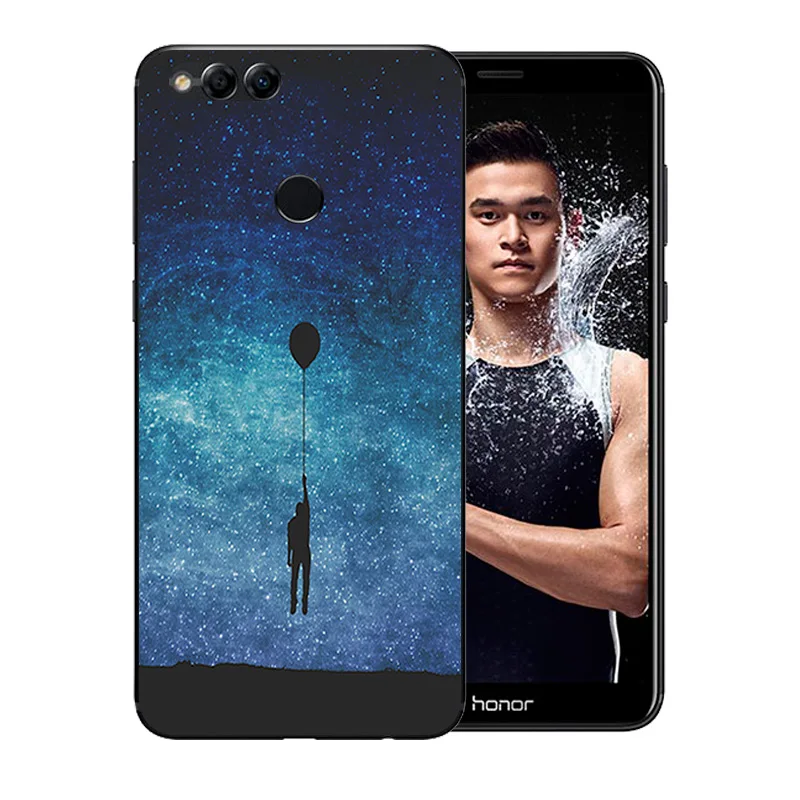 5 93 дюймов для Huawei Honor 7X чехол телефона с узором ночного неба мягкий силиконовый