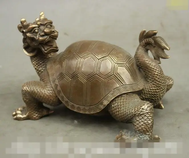 

S02205 9 Classic Chinese FengShui Bronze Copper Evil Spirits Dragon Turtle Beast Statue