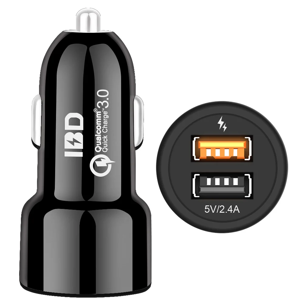 Автомобильное зарядное устройство IBD usb 3 0 двойное автомобильное USB кабель для