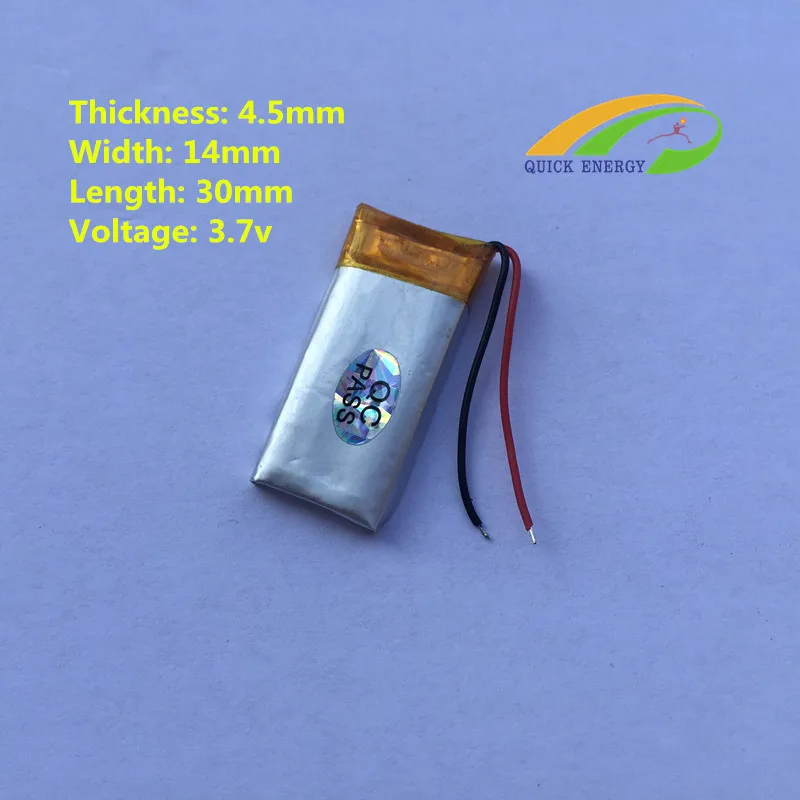 451430 новый продвижение малого 3.7 В 135 мАч thium полимерный аккумулятор для bluetooth