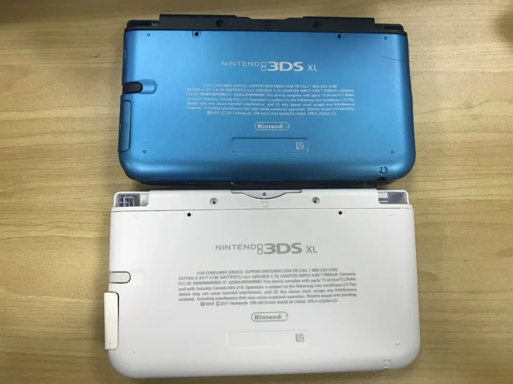 Чехол-накладка для Nintendo 3DS LL XL со стеклом голубой/белый | Электроника