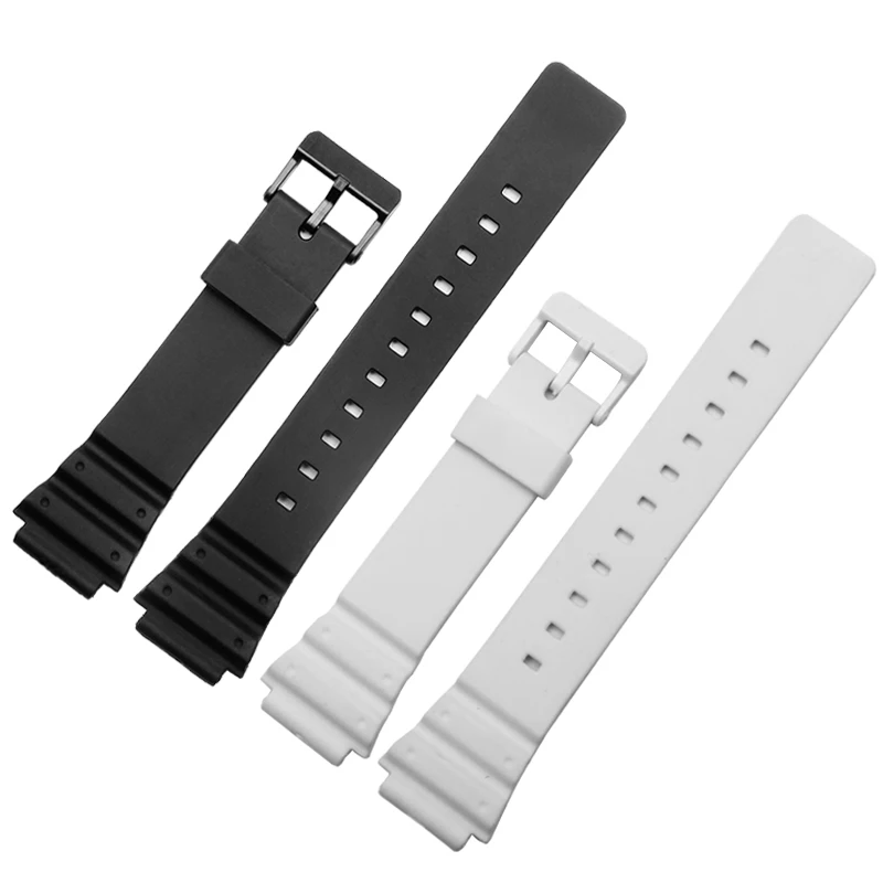

Мягкий силиконовый ремешок для часов черного и белого цвета с пряжкой для MRW200H W752 ws210H W800H W735H аксессуары для часов
